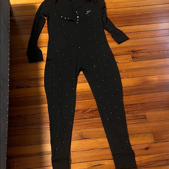 Victoria's Secret Other - Victoria's Secret Black Pajama Onesie